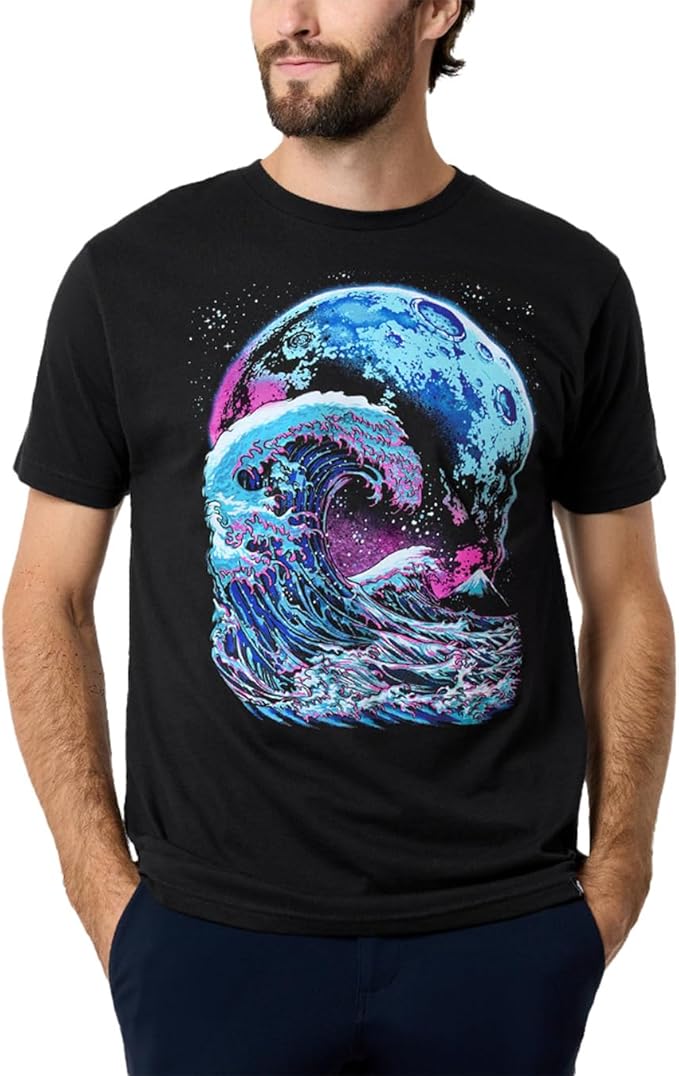 INTO THE AM Graphic Tees for Men S - 4XL Premium Short Sleeve Colorful T-Shirts Trippy Space Designs