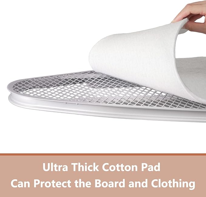 SheeChung Ironing Board Pad Only,Fit Ironing Boards Up to 57"x21",Cut to Desired Sizes,Ultra Thick Replaceable Ironing Padding,Universal Premium Felt Ironing Board Pad