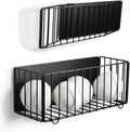 Picowe Large Dryer Ball Organizer Magnetic Storage Bin, Foldable Magnetic Dryer Ball Holder for Laundry Room Organization and Storage to Hold 4-6 Dryer Balls, Without Balls（Black,M）