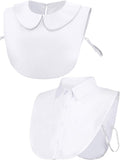 Tatuo 2 Pieces Fake Collar Detachable Collar for Women Shirts Dickey Half False Blouse Dickey