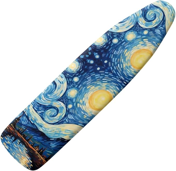 Flashideas Starry Night Ironing Board Cover and Pad- 52" x 13" Iron Board Cover with Padding Fits Standard Size, Iron Board Cover Accessories