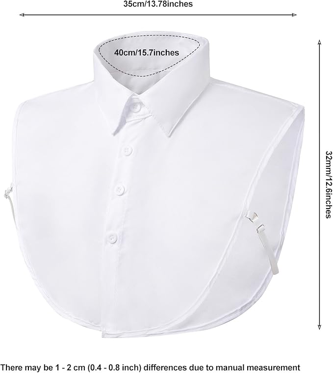 Fake Collar for Women, Detachable False Pointed Faux Shirt Collars for Office Casual Formal Outfits Graduation Daily