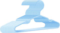 Baby Hangers for Closet 100 Pack Blue Plastic Kids Children's Clothes Hangers Non-Slip (Blue, 100)