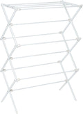 Honey-Can-Do Collapsible Laundry Drying Rack, Portable Clothes Rack, Space-Saving & Easy to Store Metal Garment Rack, Sturdy Clothes Dryer, Ideal for Small Spaces, Indoor & Outdoor Use, White