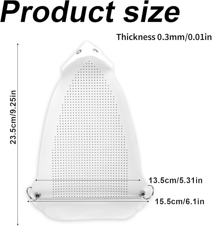 2pcs Iron Protective Cover, Breathable Heat Resistant Iron Shoe Cover Protect Clothes Prevents Fabric Burns & Sticking (0.3mm)