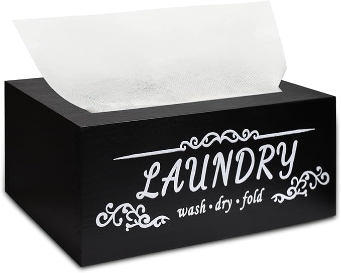 Dryer Sheet Holder Dispenser, Dryer Sheet Container for Laundry Room Decor, Farmhouse Laundry Dryer Sheets Holder, Space Saving Dryer Sheet Organization and Storage