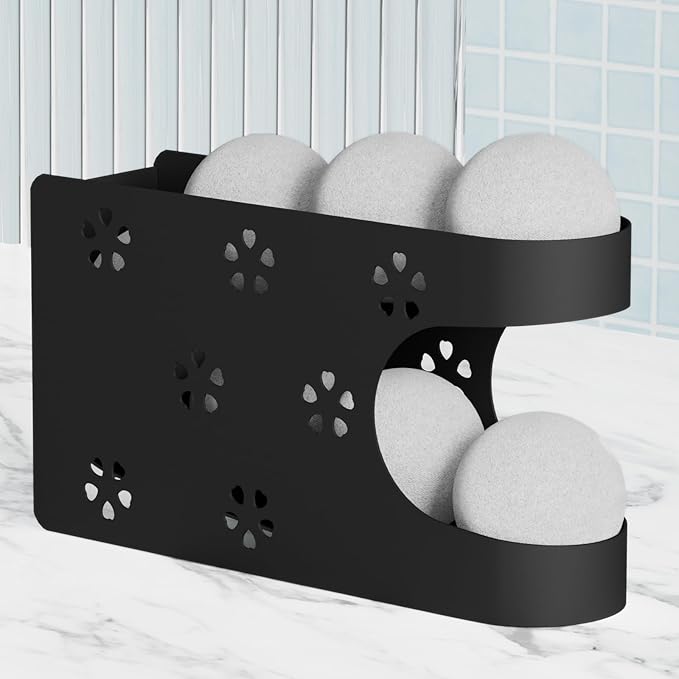 Magnetic Dryer Ball Holder for Laundry Room,Automatic Dryer Balls Roller Chute Container & Organizer,Dryer Ball Dispenser for Storage,White Dryer Ball Basket (No Balls)