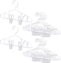 Hsei 5/10/40 Pack Baby Hangers with 10/20/80 Clips, Plastic Kids Pants Hangers for Nursery Closet Top and Bottom Clothes Hanger Set for Newborn Infant Toddler(15 Packs Total,White,10.6 Inch)
