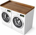 Washer Dryer Countertop, Laundry Topper Countertop for Washer and Dryer, 54" Width x 27.5" Depth Laundry Room Organization Storage (Dark Wood)