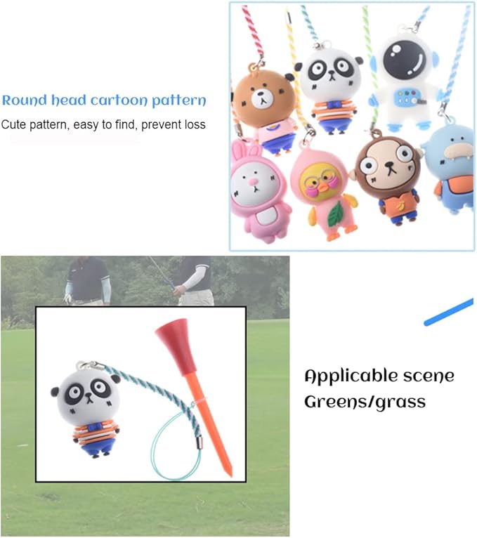 Cartoon Plastic Clothing Hanger, 6-Pack Anti-Lost Tee Hoop with Strap, Fun Cartoon Design for Kids and Adults (Blue + Gray)