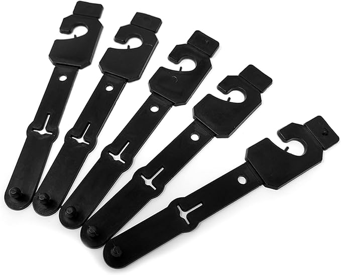 Black Belt Hangers for Retail - Economic Plastic Belt Hooks, 200 Pack