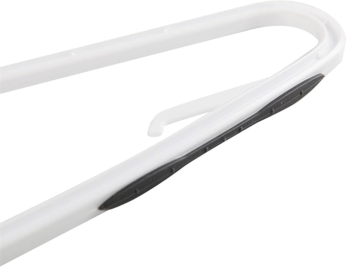 Finnhomy 50 Pack Plastic Hangers, Clothes Hangers with Non-Slip Pads, Space Saving Easy Slide Organizer, Clothes Hanger for Bedroom Closet Wardrobe, Great for Shirts, Pants, Scarves