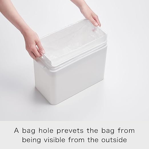 Like-It | LBD-02 | Odor-Free Trash Bin, Slim and Stylish | Odor Leakage Prevention, Kitchen, Living, Diaper and Pets | 13.2" × 6.7" × 24.6" | White | 6.6 gal