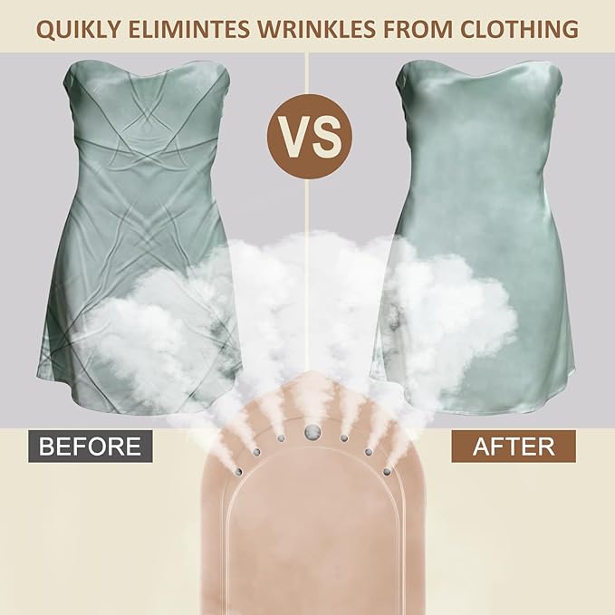 Travel Steamer for Clothes, Handheld Garment Steamer with LED Display, 10s Fast Heat-Up, 4 Adjustable Settings, Large 110ml Tank, Steamer ＆ Iron 2 In 1, Travel steamer for All-Fabric Wrinkle Remover