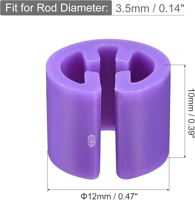 MECCANIXITY Clothes Hanger Marker Blank Fit 3.5mm Rod for Garment Color Coding Purple Count 300