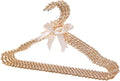 16 inch Pearl Hanger Cute Ribbon Bow Hanger Metal Elegant Clothes Hangers for Wedding Dress Photographing or Decorate Your Closet (5, Gold)