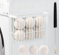 Magnetic Dryer Ball Holder and Laundry Organizer - Magnetic Lint Container For Dryer and Laundry Room with Strong Magnets, Dryer Ball Container ( 3 Wool Balls) (white)