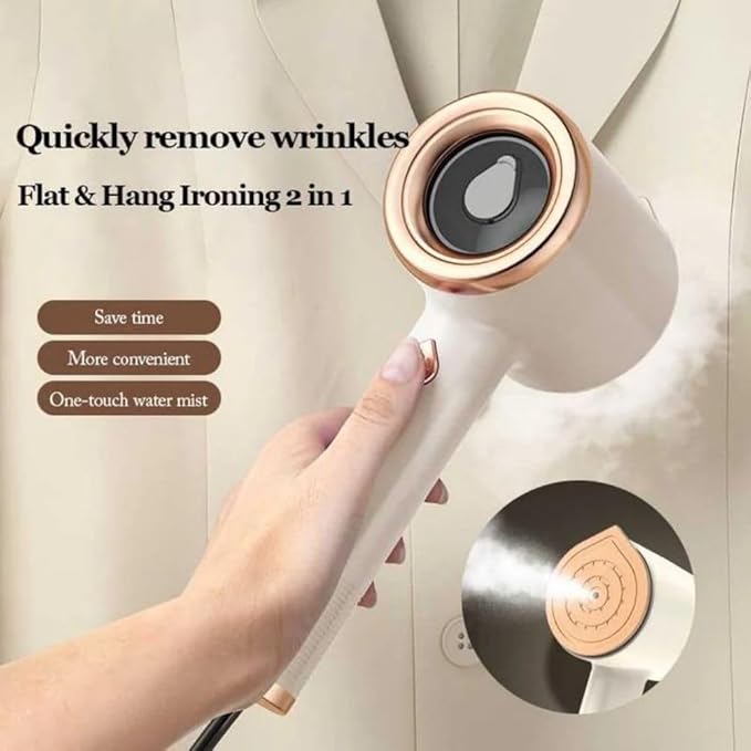 Portable Mini Ironing Machine, Handheld Garment Steamer, Mini Travel Steamer, Travel Steamer for Clothes Fabric Wrinkle Remover Dry Ironing (Purple)