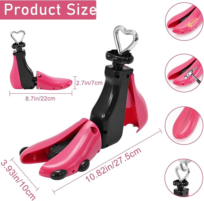 JJDPARTS Shoe Stretcher Women Men, Boot Stretcher Women, Adjustable Unisex Shoe Boot Stretcher Wide Feet