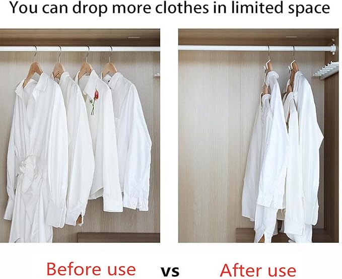 40 Pcs Clothes Hanger Connector Hooks,Closet Space Saversand Organizer Closets, Hanger Extender Clips, Cascading Hanger Hooks, Household Strong Load-Bearing Closet Hook, Clothes Hangers Space Saving