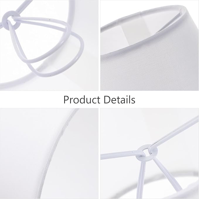 Housoutil Iron Cloth Lampshade Accessories Small Clip on Bulb Table Light Shade for Home Decor