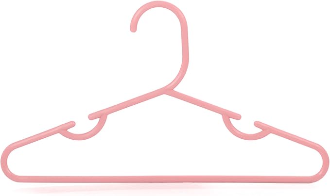 HANGERWORLD Toddler Hangers for Baby Nursery and Children's Closet Clothes Storage (10 Pack, Pink)