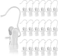 Hotop 20 Pieces Boot Hanger Clips for Closet, Laundry Hanging Hooks Heavy Duty Clips Boot Holder Portable Single Hooks Space Saving for Pants Jeans Clothes Hats Tall Towels (White)