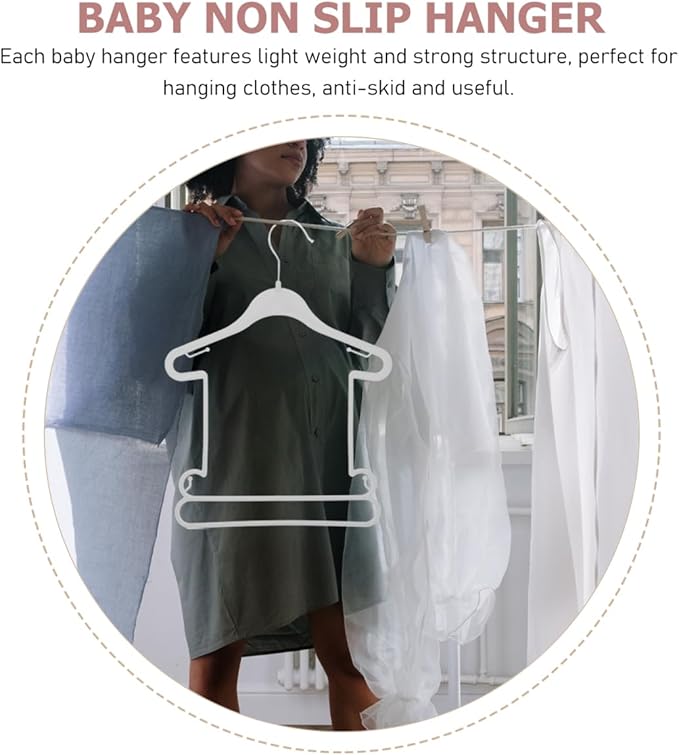 CHILDWEET Baby Clothes Hangers Set Lightweight Plastic Toddler Hangers for Kids Clothing Anti-Skid Design for Closet Organization Perfect for Baby Clothes and Small Garments