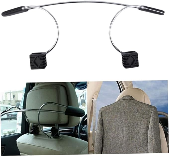 1 Pcs Indoor Accessories Car Seat Flexible Hanger Clothes Clothes Jackets Suits Suits Car Clothes Rack Car Clothes Hanger Car Suit Hanger Black,