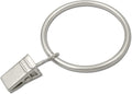 20 Pack Matte Silver Curtain Rings with Clips, Curtain Hooks Hangers Clip Rings for Hanging Drapes Bows Hat, Drapery Rings 1.77 in I D, Fits up to 1.5 in Diameter Curtain Rod.