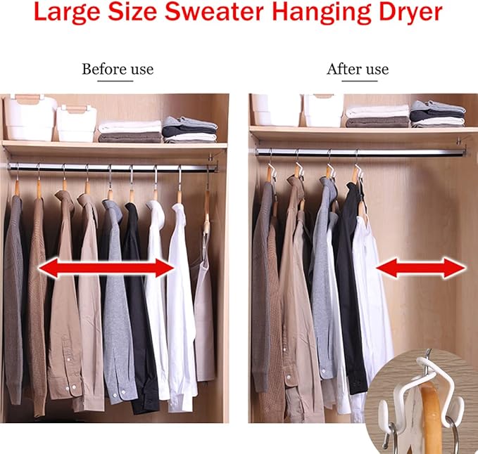 100 Pcs Clothes Hanger Connectors, Heavy Duty Plastic Extenders, Velvet Connection Hooks, Cascading Hanger Hooks for Organizer Closet Space Savers, White