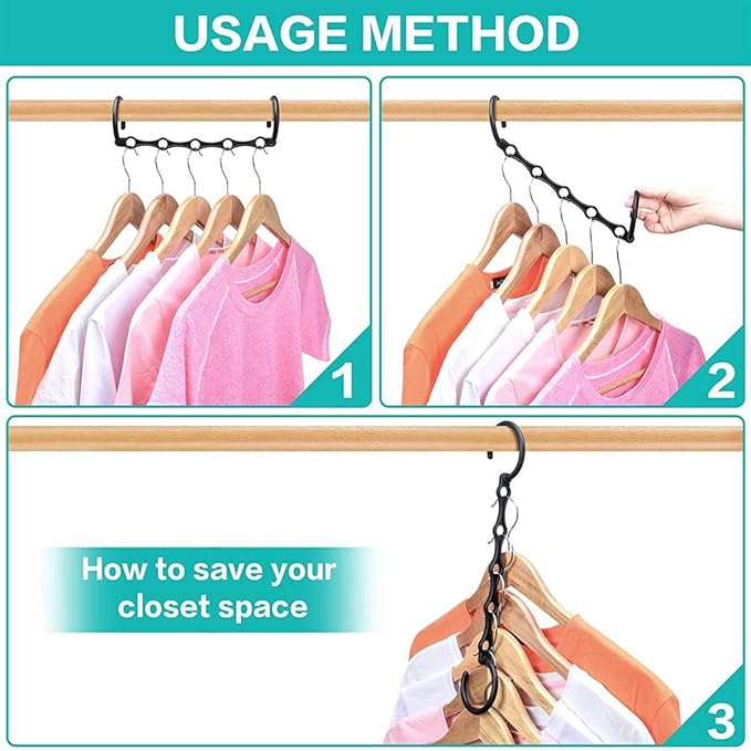 Space Saving Hangers for Clothes,20 Pack Sturdy Closet Hangers Space Saver,Upgraded Closet Space Savers,Magic Hangers,Shirt Hangers Space Saving,College Dorm Room Essentials for Heavy Clothes