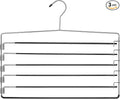 Pants Organizer for Closet ganchos para Pantalones 8 Tier Space Saving Metal Closet Organizer Pant Hangers for Women, Foldable Hangers for Pants (3, 6 Tier)