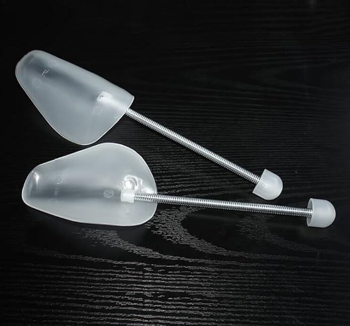 2Pairs Transparent Plastic Practical Shoe Tree Stretcher Shaper Adjustable Length Shoes Boot Holder Organizer