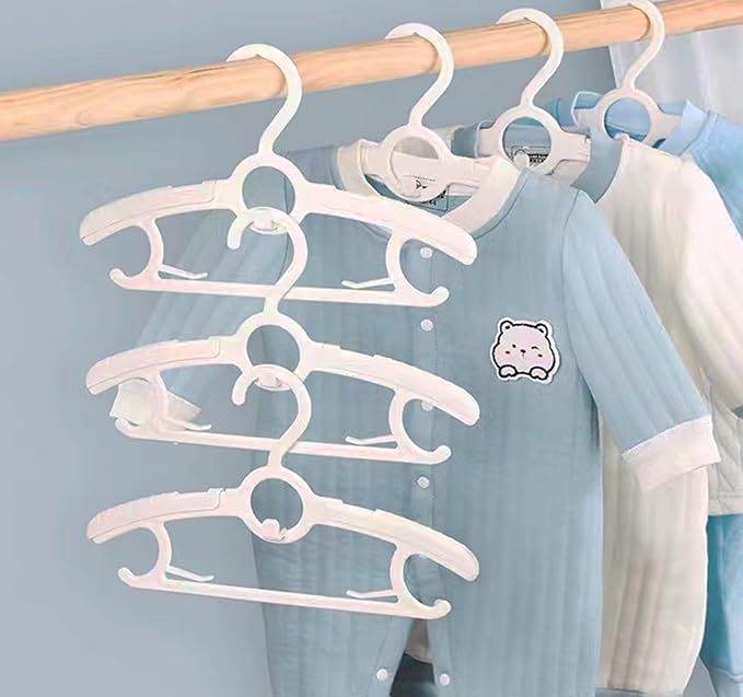 Baby Hangers 20 Pieces 11“-14‘’ Retractable Non-Slip Adjustable Multifunctional Children's Hanger, Children Coat Hanger for Clothes, Toddler Kids Child