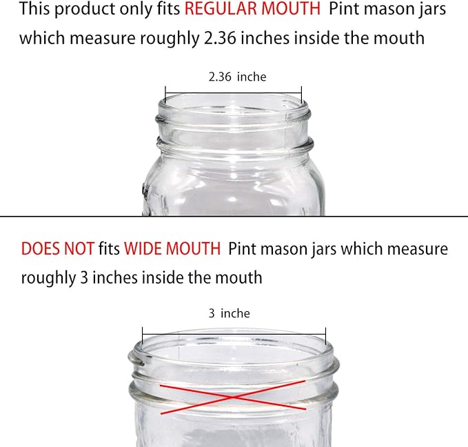 Amolliar Mason Jar Liquid Soap Dispenser Lid, Rust Proof Stainless Steel, Cute Farmhouse Decor for Kitchen, Bathroom, Bath, Refill Liquid Soap Pump for Hand Soap, Dish Soap, Lotion Soap, ORB 2 Pack