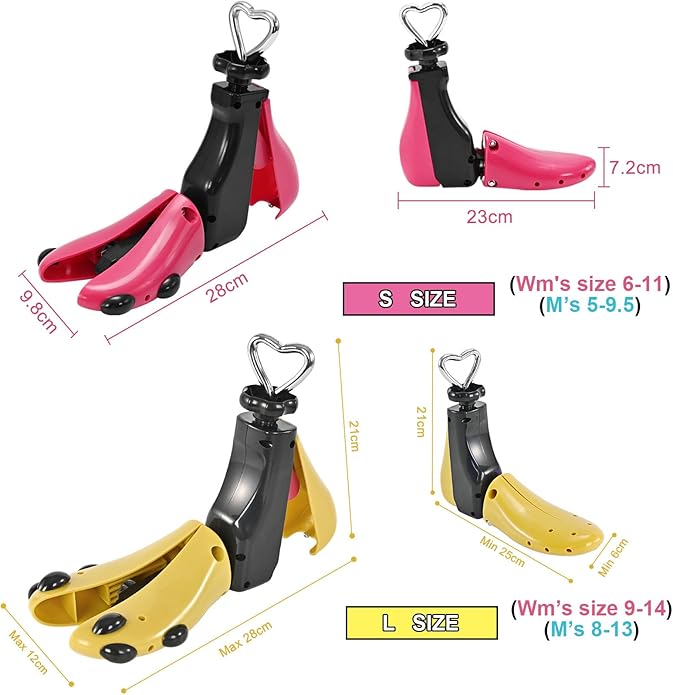 JJDPARTS Shoe Stretcher Women Men, Boot Stretcher Women, Adjustable Unisex Shoe Boot Stretcher Wide Feet