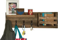 Entryway Mail Organizer with Key Hooks, Coat Hooks, Mail Slot