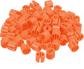 uxcell 150pcs Clothes Hanger Markers Blank Tags, Fit 3.5mm Rod Garment Size Hanger Clips Garment Color Coding Label for Clothing Hangers, Orange