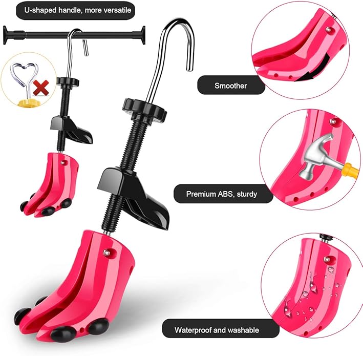 JJDPARTS Shoe Stretcher, Pair 4-Way Shoe Expander Widener Shoe Tree Extender for Women Men