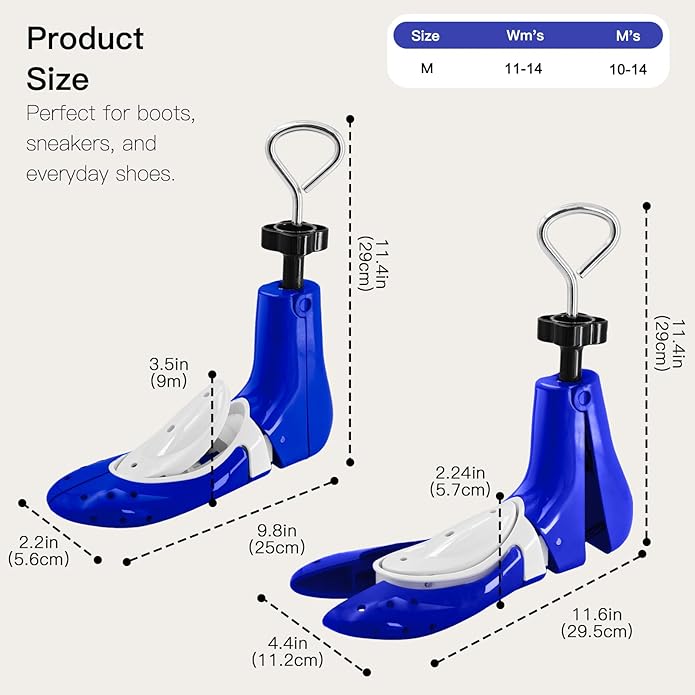 eachway Shoe Stretcher Professional Boot Stretcher Pair 4-Way Shoe Expander Widener Width Length for Wide Feet 1pcsNot a Pair