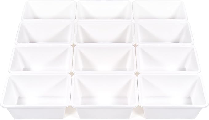 Humble Crew Toy Storage Bins for Kids, Set of 12, White, Small - Sturdy, Colorful Plastic Storage Bins for Classroom, Playroom, Nursery, and More - Premium Toddlers Toy Organizer Bins