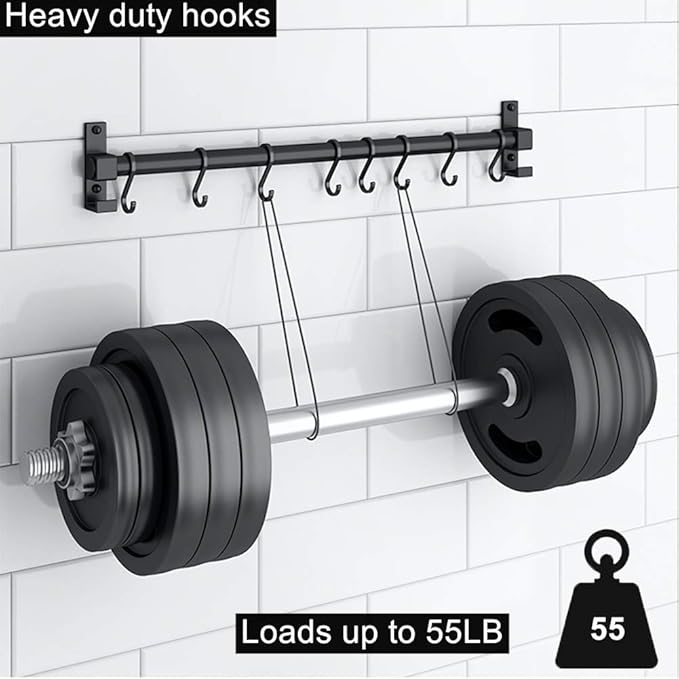 GAViA S Hooks, S Shaped Hooks, Matte Black S Hooks Heavy Duty for Hanging Pots and Pans, Plants, Coffee Cups, Coats, Bags, Towels in Kitchen, Bedroom, Office, Garden, Bathroom, 10 Pack