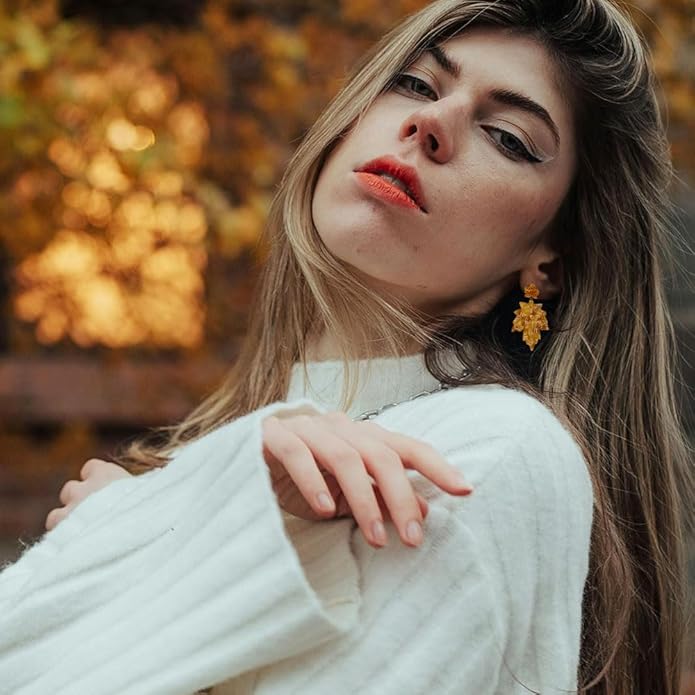 Madison Tyler Fall Earrings for Women | Cute Statement Autumn Earrings Dangling | Maple Leaf Scarecrow Shoes Shoes Rabbit Mushroom Earrings for Women