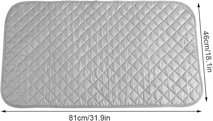Oumefar Ironing Mat, 18.1 x 31.9in Foldable Portable Ironing Pad Mat Blanket Premium Cotton Tabletop Ironing Board, Ironing Mat Washer and Dryer Covers for Table Top and Travelling Useful Accessory