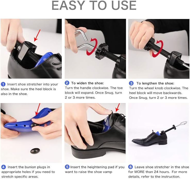 LANNEY Shoe Stretcher for Women & Men Wide Feet - Premium Shoe Expander Widener Stretch Length Width