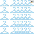PATIKIL 30pcs Clothes Hanger Earring Holder, Mini Acrylic Coat Hangers Earring Hangers Hanger Rack Small for Earring Holder Organizer Stand Studs, Blue