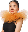BLESSUME Victorian Retro Mesh Neck Ruff Ruffle Collar Layered Clown Neck Collar
