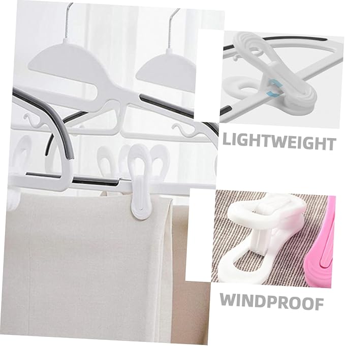 20pcs Hanger Clip Sock Fixing Clips Non-Skid Clothespin Clips Socks Clips Towels Clips Plastic Clothes Clips Quilt Clamp Laundry Pegs Clothespins Clothing Peg Windproof Clothespin