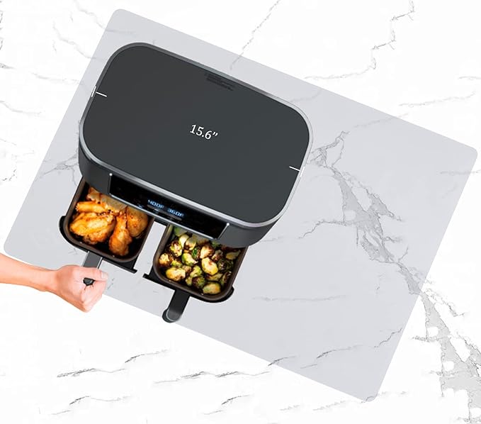 20"x28", Supmat XXL, Super Versatile Extra Large and Thick Heat Resistant Silicone Mat, Counter Mat (XXL, Frosted Transparent)